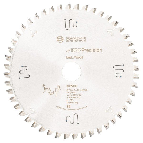 Bosch - Kreissägeblatt Top 2608642101 Precision Best for