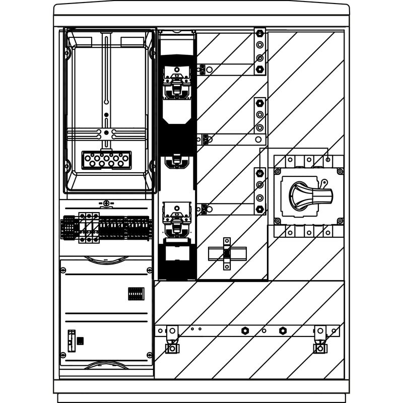 Elsta Mosdorfer - Zähler-Komplettschrank WS A850-1 W4 250A 1WS OVAG WS812.W4.C1S01