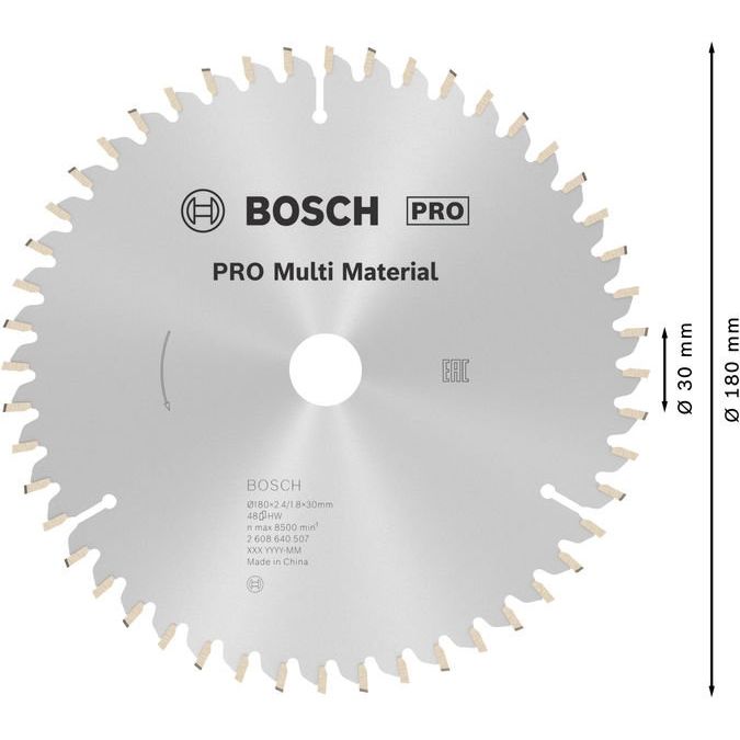 Bosch - Kreissägeblatt PRO Multi Material 2608640507 Kreissägeblatt 180 x