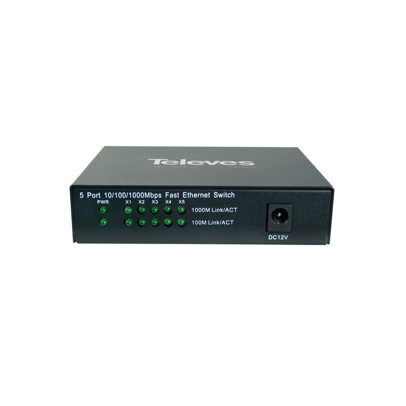 Televes - Netzwerk Switch Ethernet Switch L2 SWUM-1000-5 5x10/100/1000Mbps