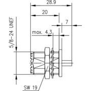 Telegärtner - Koax-Steckverbinder UHF-Kabeleinbaubuchse 100024342 cr/cr,RG174/U,188A/U
