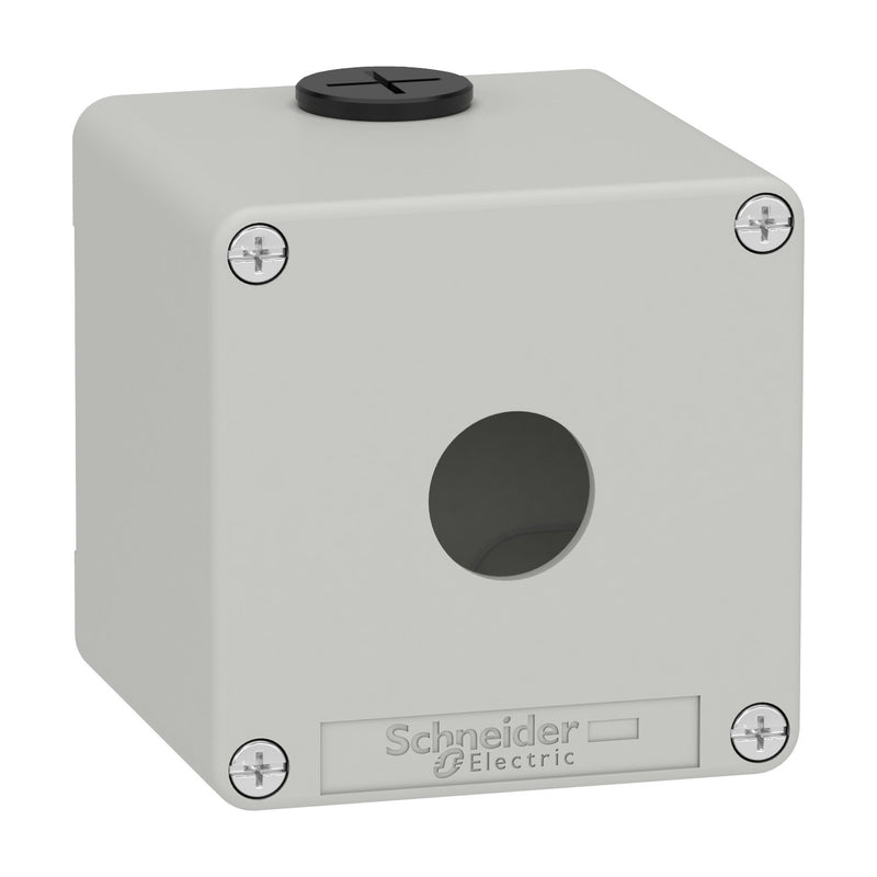 Schneider Electric - Gehäuse für Befehls- und Meldegeräte Leergehäuse XAP, Metall XAPD1501 grau, für 1x22mm