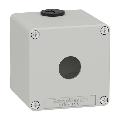Schneider Electric - Gehäuse für Befehls- und Meldegeräte Leergehäuse XAP, Metall XAPD1501 grau, für 1x22mm