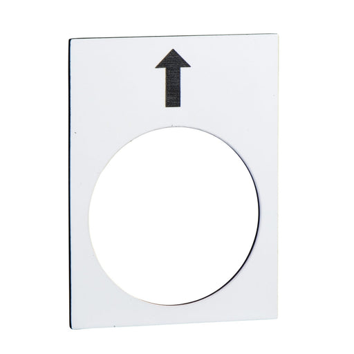 Schneider Electric - Bezeichnungsschild für Befehlsgeräte Symbolschild ZB2BY4951 sw − 10 Stück
