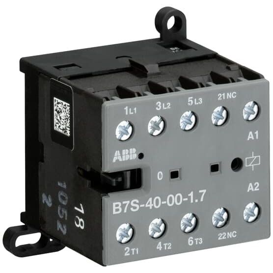 ABB Stotz S&J - Leistungsschütz zum Schalten von Wechselstrom Kleinschütz B7S-40-00-1.7-71 24V DC, 1,7W