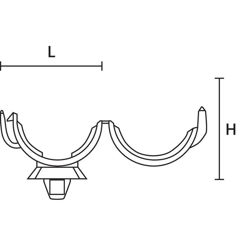 HellermannTyton - Befestigungsklammer Kabelhalter 150-92300(100) schwarz − 100 Stück