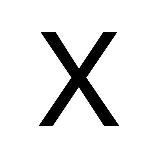 RZB - Beschriftung Buchstaben/Zahlen Buchstabe "X" 99223.013.X 120mm