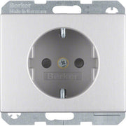 Berker - Steckdose SCHUKO-Steckdose Alu 47357003 erh. Berührg-schutz
