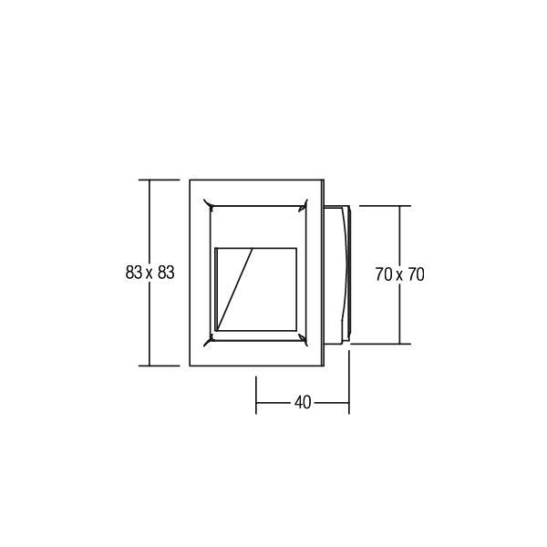 Brumberg Leuchten - Orientierungsleuchte LED-Wand-EB-Leuchte alu 00P3729B Power-LED bl, 1W