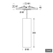 LTS Licht&Leuchten - Pendelleuchte LED-Pendelleuchte FUZYP0801027251DA si 2700K DALI 25°silber