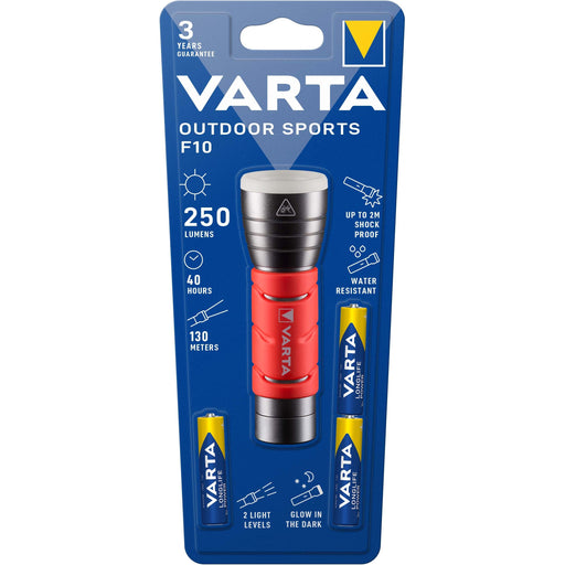 Varta Cons.Varta - Taschenleuchte Leuchte Outdoor Sports 17627 F10 inkl. 3AAA − 4 Stück