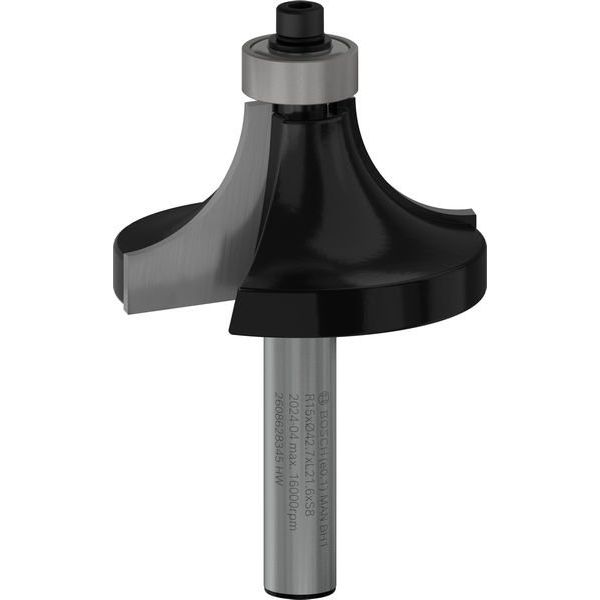 Bosch - Fräser PRO Abrundfräser, 2608628345 R 15, Schaft 8 mm