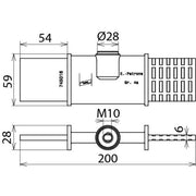 DEHN - Anschlusselement für EuK-Vorrichtung Erdungspatrone EP NH4A TI M10 NH Gr. 4a teilisol