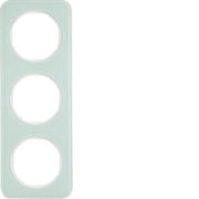 Berker - Abdeckrahmen Rahmen Glas/pows 10132109 3fach