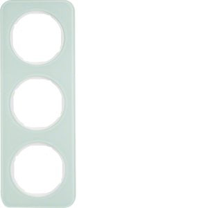 Berker - Abdeckrahmen Rahmen Glas/pows 10132109 3fach