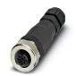 Phoenix Contact - Rundsteckverbinder, feldkonfektionierbar (Industriesteckverbinder) Steckverbinder SACC-M12FS #1430381 4-polig gerade M12