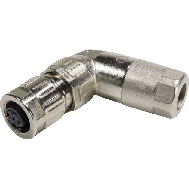 Harting - Rundsteckverbinder, feldkonfektionierbar (Industriesteckverbinder) Kabelsteckverbinder 21038214805 gewinkelt Buchse