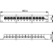 Telegärtner - Patchpanel Kupfer 19Z-Durchführungspanel 100007008 Cat.6 m.24xUMJ-Kupp