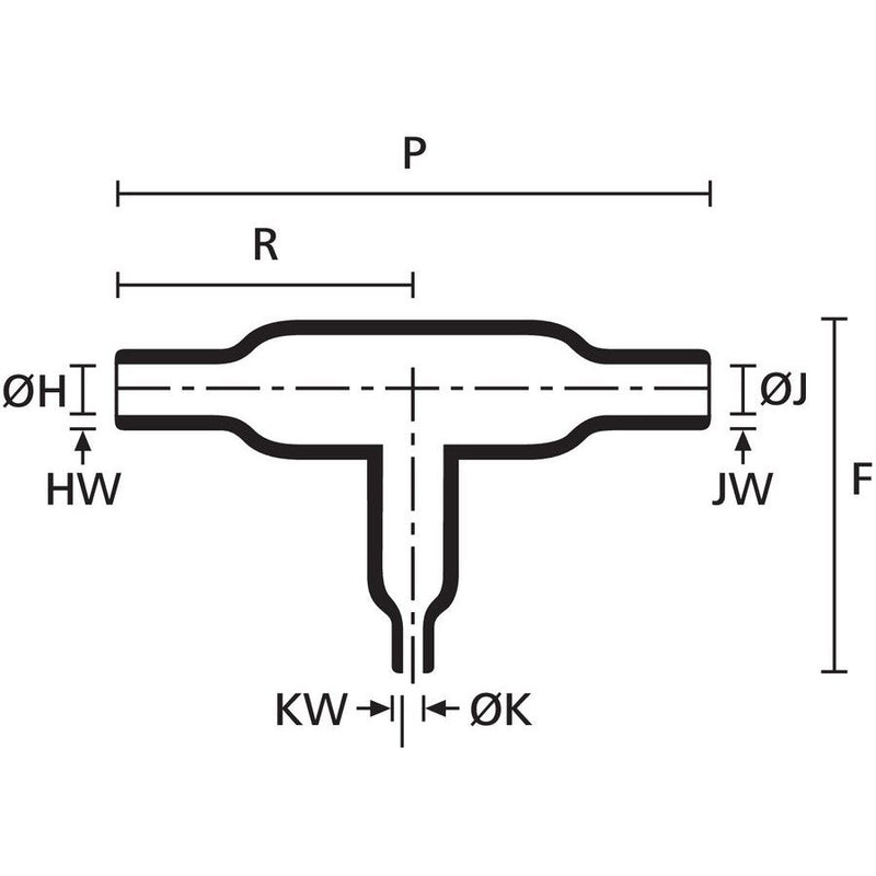 HellermannTyton - Aufteilkappe Warmschrumpfteil 1204-1-G PO-X BK T-Stück schwarz