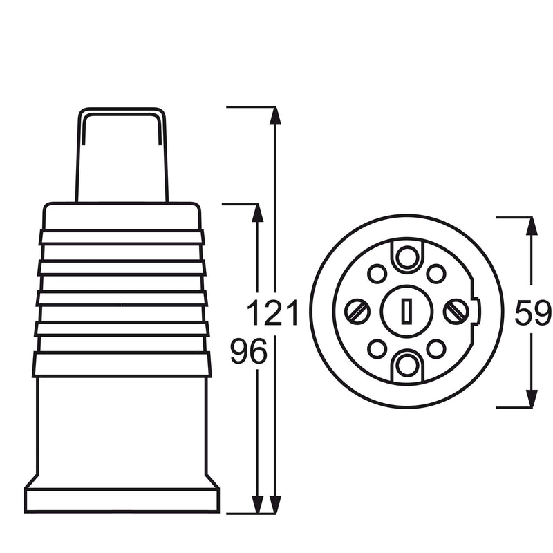 Busch-Jaeger - Perilex-Steckdose Perilex-Kupplung 2364 KUW 16A ws