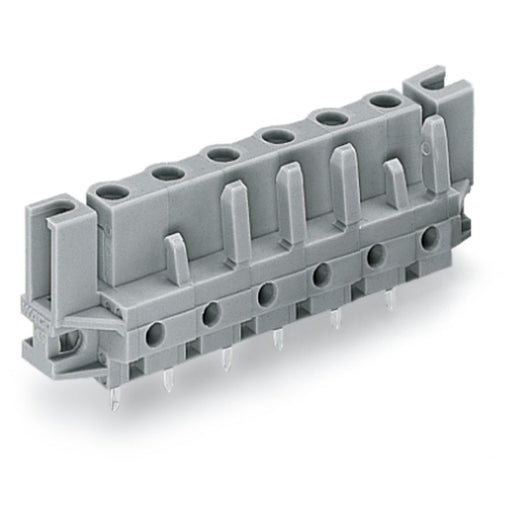 WAGO - Leiterplattensteckverbinder THT-Federleiste gerade 232-737/047-000 Maß 7,5mm,grau − 50 Stück