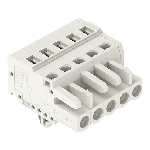 WAGO - Kabelsteckverbinder für Leiterplattensteckverbinder 1-Leiter-Federleiste 721-105/008-000 CAGECLAMP 2,5mm²,lgr − 100 Stück