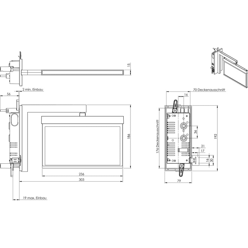 RP-Technik - Sicherheitsleuchte Rettungszeichenleuchte AMRA401WL-E EB 1h, WL, edelst