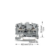 WAGO - Bauelement-Reihenklemme Bauelementklemme,2 Leiter 2202-1211/1000-410 mit Diode 1N4007 − 100 Stück