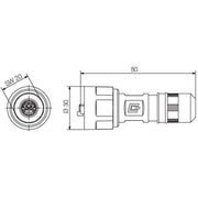 Weidmüller - Modularer Steckverbinder RJ45 IE-PS-V01P-RJ45-FH schwarz − 10 Stück