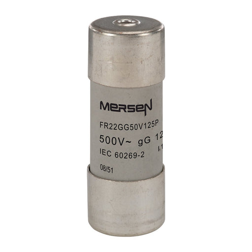 Mersen - Zylindrische Sicherung Sicherungseinsatz zylindr. FR22GG50V125P gG 22x58 125A − 10 Stück
