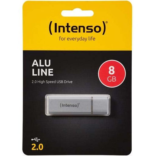 Intenso - Speichermedium digital USB 2.0 Stick 8GB Alu 3521462 si (R)23MB/s,(W)6.5MB/s
