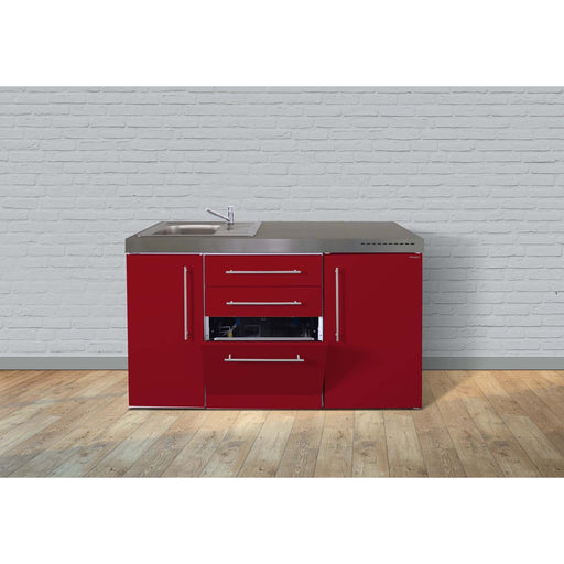 Stengel - Mini-Küche Miniküche Premiumline MPGSBR150KSGSKSreBli Bordeauxrot