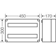 Hensel - Installationskleinverteiler Mi-Automatengehäuse Mi 1331 36TE