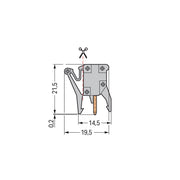 WAGO - Prüfstecker Prüfadapter 249-114 1-polig,grau − 25 Stück