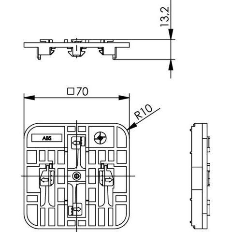 Telegärtner - Tragschienenadapter Hutschienenadapter 100021364 für AP-Set