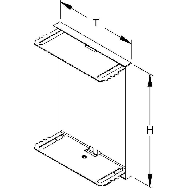 Niedax - Endstück für Geräteeinbaukanal GK-Endabschlussdeckel GADU 110T100 S umgreifend 112x100mm