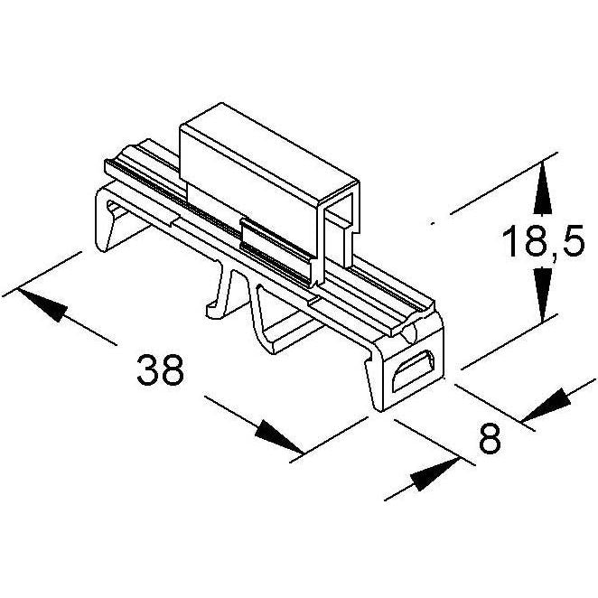 HKL - Kennzeichnungsmaterial Schnappelement 1001.BEF − 5 Stück