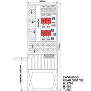 GSAB Elektrotechnik - Anschlussschrank Verteilersäule 58S17Sys3216S