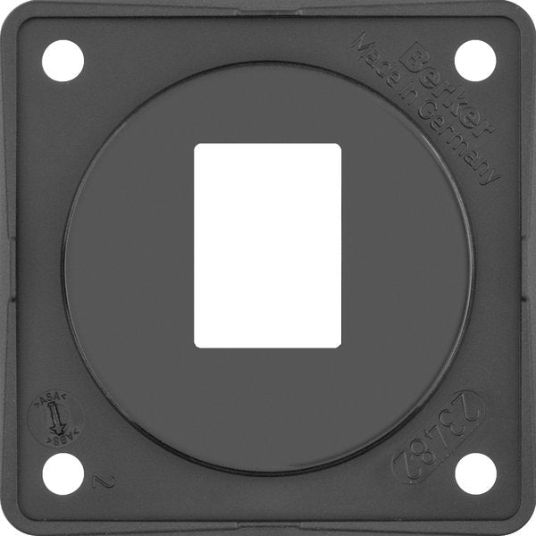 Berker - Einsatz/Abdeckung für Kommunikationstechnik Tragplatte sw 9455705 f.AMP Mod.Jacks