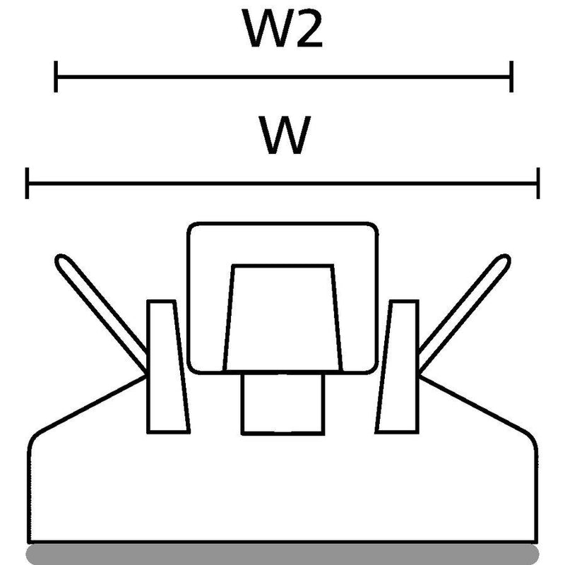 HellermannTyton - Befestigungssockel und -element für Kabelbinder Flachbandkabelhalter FKH50A-HIR-BK-C1 L=56,5mm sw − 100 Stück