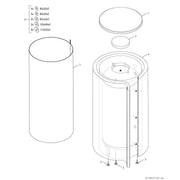 Bosch Thermotechnik - Speicher für Zentralheizung/Wärmepumpe Pufferspeicher BH500-61B STORA 500L, silber