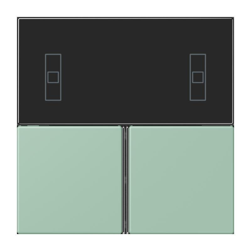 Jung - Abdeckung/Bedienelement für Installationsschalterprogramme Tastensatz 3fach LC 4093 TSA 217 vert anglais clair