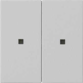 Gira - Abdeckung/Bedienelement für Installationsschalterprogramme Wippe 2-f. 5369015 unbedruckt grau