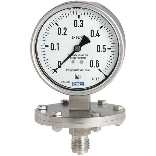Wika Wiegand - Membranmanometer Plattenfedmano 432.50.160 9387722 CRNi -1/+15barG1/2B