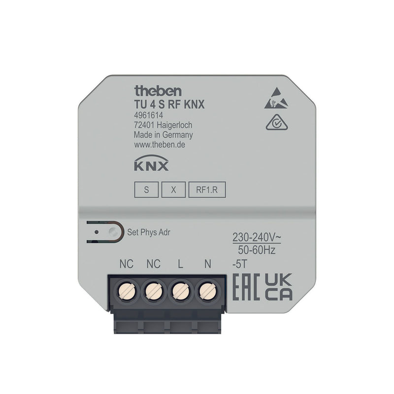 Theben - Bussystem-Binäreingang Funk-Tasterschnittstelle TU 4 S RF KNX 4-fach