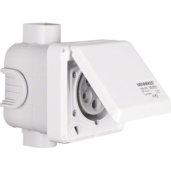 Berker - CEE-Steckdose (IEC 60309) CEE-Steckdose 5-polig Up 568001 16A m.Klappdeckel