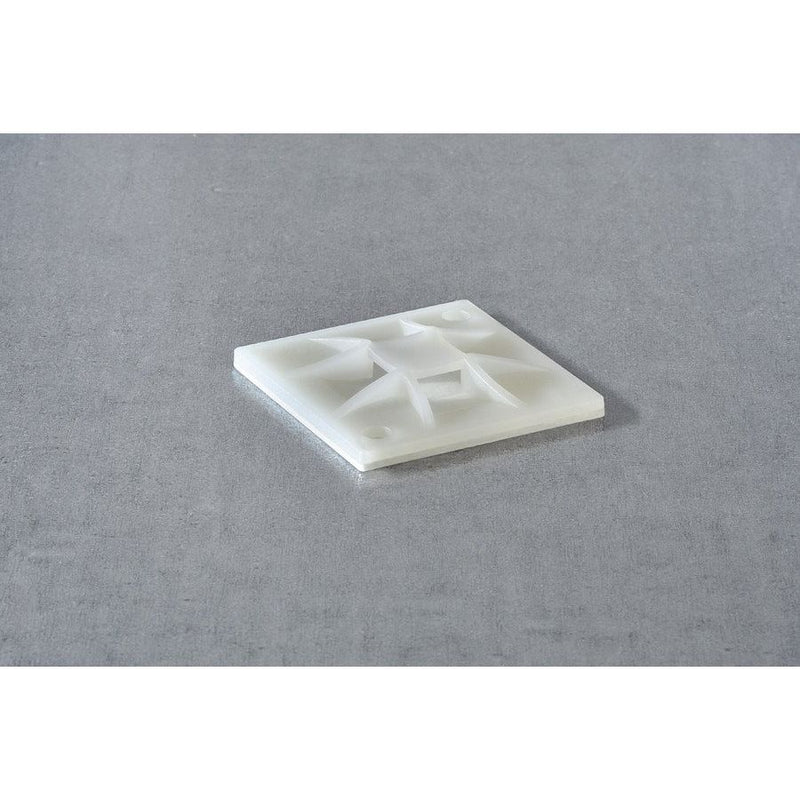 HellermannTyton - Befestigungssockel und -element für Kabelbinder Montagesockel QM40-PA66-NA-L1 40x40mm natur − 50 Stück
