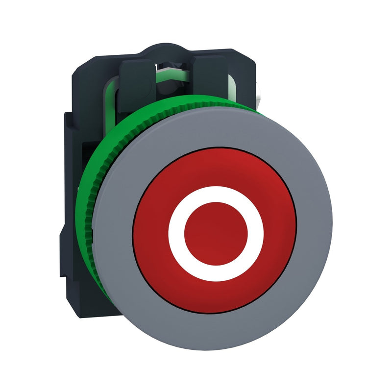 Schneider Electric - Drucktaster, Komplettgerät Drucktaster komplett XB5FA4322C0 rot, 30mm, 1Ö, grau