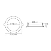 Nobile - Decken-/Wandleuchte LED-Panel Flat IP44 1571935012 830, 350mA, ws