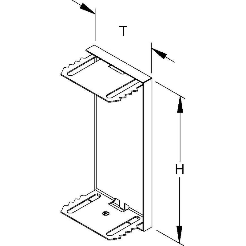 Niedax - Endstück für Geräteeinbaukanal GK-Endabschlussdeckel GADU 220T60 WA umgreifend 222x61mm